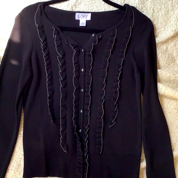 LOFT ruffle cardigan top - Picture 3 of 8